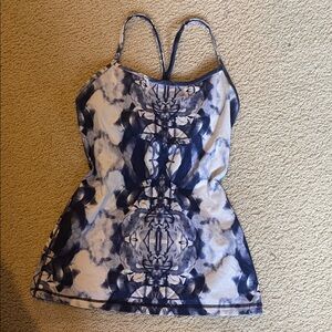 lululemon athletica Navy and White Camisole